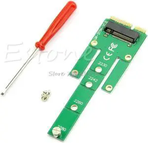 Mini mSATA PCI-E SATA 3.0 SSD to NGFF M.2 B + Male Adapter Converter Card M Key