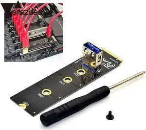 NGFF M.2 To USB3.0 Adapter Card Expansion Card High Speed PCI-E 16X 5Gbp/S for BTC LTC Miner