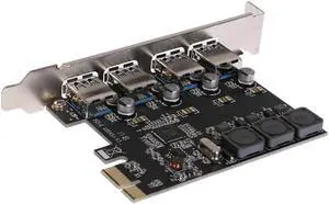 PCI-E Expansion Post Card 4 Ports USB 3.0 PCI Express Card 5Gbps PCIE Card for Windows XP Linux windows8/8.1 windows10