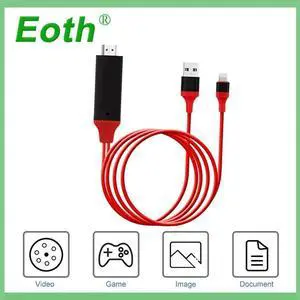 8 Pin HDMI Cable for Lightning to HDMI HDTV Mobile Phone Connect TV Adapter apple Digital AV Cable 1080P For iPad Pro Air iPhone