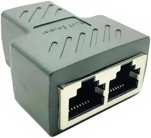 RJ45 Splitter 1 to 2 Ways Network Ethernet Head Lan Cable Female Joiner Coupler RJ45 Extender Plug Network Connector Adapter