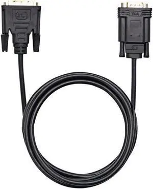 DVI to VGA, 6FT DVI 24+1 DVI-D M to VGA Male with Chip Active Adapter Converter Cable for PC DVD Monitor HDTV ...