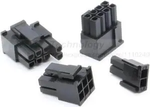 10pcs/lot 5557-R 5557 4.2mm Black/Red 6+2PIN Automotive wiring harness connector male for PC/computer graphics card PCI-E Power
