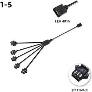 M/B RGB AURA SYNC JST SM Adapter Cable, Transfer To 12V 4Pin RGB,JST-4P SM4P EL Wire Cord,,Male/Female Extension Cable