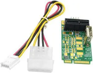Mini PCI Express To PCI-E 1x Board USB 2.0 Adapter PCIe Interface Card with 4Pin Power for Graphics Card Sound card