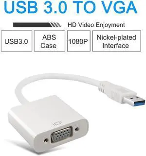 USB 3.0 Male To VGA Female Converter Video Graphic Display Card External Cable Adapter 1080P For PC Laptop Projector TV