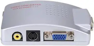 PC Laptop VGA to TV RCA Composite Monitor S-video Signal Adapter Converter Switch Box with USB Power Cable