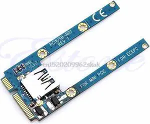 Mini PCIe mPCIe to USB 2.0 Port Card Support Adapter Reader USB WiFi Bluetooth