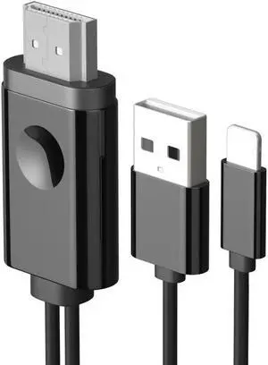 HDMI Video USB Cable For iPhone XS Max XR X 8 7 6S Plus 6s iPad Converter Adapter Cable1080P TV Stick HD Cast Screen Cable
