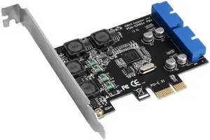 PCI Express to Dual 20 Pin USB 3.0 PCI-e X1 to 2 ports 19pin USB3.0 Header Support Low Profile Bracket