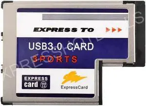 3 ports USB 3.0 5Gbps Express Card 54mm ExpressCard Adapter Laptop Notebook