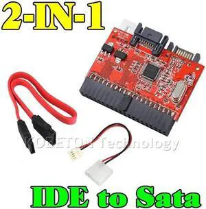 IDE to SATA 40pin Card SATA to IDE 2 in 1 2.5" Adapter Converter for DVD CD HDD Transfer for PC Computer Laptop