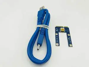 Mini PCI E to PCIe 60cm USB 3.0 PCI Express 1x to 16x Extender Riser Card Adapter Extension Cable for Bitcoin BTC Miner Mining