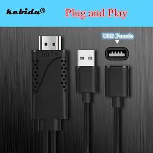 1M USB to HDMI 2K HD 1080P HDTV TV AV Adapter Cable Cord ABS+PVC Material for iPhone XS /XS MAX/XR for Android phone 1M USB to HDMI 2K HD 1080P HDTV TV AV Adapter Cable Cord ABS+PVC Material for iPhone XS /XS MAX/XR for Android phone