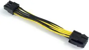 10CM PCIe 6pin to 8pin Adapter, PCI-e 6-pin Male to 8-pin Female Converter for PCI Express 8pin powered GPU Video Card 10CM PCIe 6pin to 8pin Adapter, PCI-e 6-pin Male to 8-pin Female Converter for PCI Express 8pin powered GPU Video Card