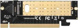 X16 Ssd Adapter Controller Card M.2 Nvme M2 Interface Support Pci Express 3.0X16 Disk
