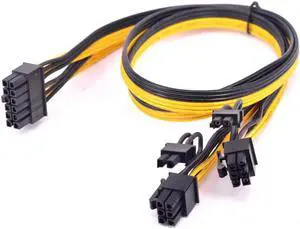 Aomoproing 12pin to Dual 6+2Pin PCI express Power supply Cable 2 PCIe 8pin Multi-GPU Modular Power For AX series AX850 AX750 AX650