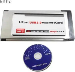 PCI Express to USB 3.0 Dual 2 Ports PCI E Card Adapter for NEC Chipset 34MM Slot ExpressCard Converter 5 Gbps PCMCIA ExpressCard
