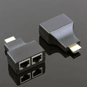 HW-YS30 HDMI double network cable 30m network extender 1080p HDMI to RJ45 network extension amplifier