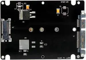 Black Metal Case M.2 to Sata Adapter B key socket 2 M.2 NGFF (SATA) SSD to 2.5 SATA Adapter Card With Case