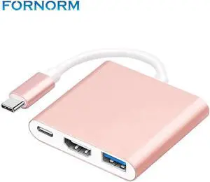 Type C USB 3.1 To USB-C 1080P 4K*2K HDMI USB 3.0 Adapter TV Project Display Compatible For MacBook For IOS Macbook