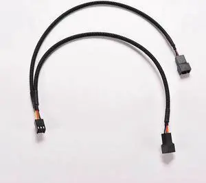Aomoproing 5-Pack 3Pin Female Y-Splitter to Dual 2 Pin Male Mainboard Power Cable Adapter PC Computer Case Fan Connect Wire Splitter Convert