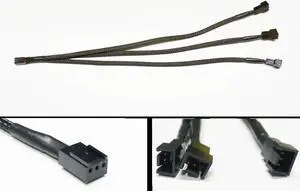 3Pin Female Y-Splitter to Dual 3 Pin Male Mainboard Power Cable Adapter PC Computer Case Fan Connect Wire Splitter Convert 3Pin Female Y-Splitter to Dual 3 Pin Male Mainboard Power Cable Adapter PC Computer Case Fan Connect Wire Splitter Convert