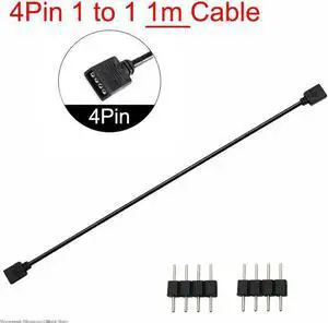 Aomoproing RGB 12V 4Pin Extension Cable Adapter 100cm Extension RGB Splitter Cable for M SI -A 
 SUS A/SRock AURA LED