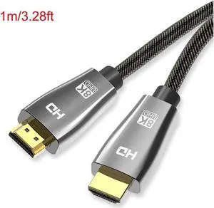 1m/3.28ft 2m/6.56ft 3m/9.84ft HDMI2.1-Compatible 8K HDMI Cable Real UHD HDR 48Gbps 8K@60Hz 4K@120Hz HDMI Ycbcr4:4:4 Converter for PS4 HDTVs Projectors