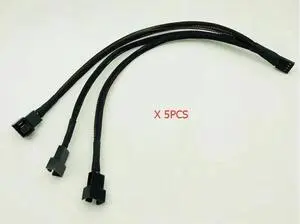 5PCS 1 to 3 PWM 4Pin Splitter Cable 4P Female to 3/4 Pin PWM Fan Adapter for Computer Case CPU Fan Mining Cooling Fans Hub Cable