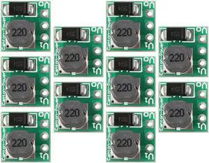 Aomoproing 10 Pieces DC-DC Step Up Power Module Output Voltage 5V DC to DC Boost Converter 1.5V 1.8V 2.5V 3V 3.3V 3.7V 4.2V to 5V