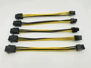 5PCS PCI Express PCIe 6Pin to 6 Pin Power Extension Cable 6Pin Connector Male to Female Graphics Card Power Extension Cable 20CM 5PCS PCI Express PCIe 6Pin to 6 Pin Power Extension Cable 6Pin Connector Male to Female Graphics Card Power Extension Cable 20CM