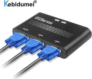 2 Ports VGA Switcher Splitter 2 Ways VGA Video Switch Adapter Converter Box for PC Monitor Accessories