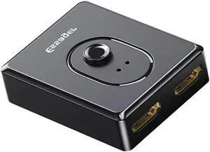 Essager HD Split Switcher KVM Switch USB Box 2 Port 4K Plastic Switch Keyboard Black