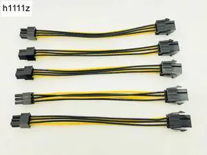 5PCS 20CM 6Pin to 6 Pin PCI Express PCIe Power Extension Cable 6Pin Connector Male to Female Graphics Card Power Extension Cable