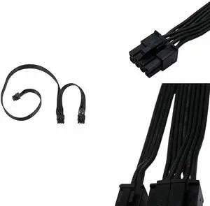 Aomoproing PCI Express 8Pin to Dual 6+2Pin Power Supply Cable PCIe 8 Pin 1 to 2 Spliter Cable for C/orsair RM/HX/CX-M Series