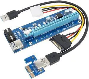 USB 3.0 PCI-E PCI E Express Extender Riser Card 1x to 16x Cable 60cm SATA 15Pin Power Cable for BTC Miner Machine bitcoin mining