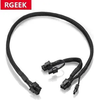 Aomoproing PCI express 8pin to Dual 6+2Pin Power supply Cable PCIe 8 Pin 1 to 2 Spliter For C orsair RM1000 RM850 RM750 RM650 RM550 RM
