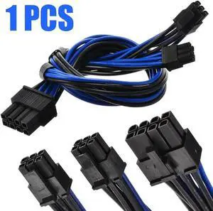 18AWG Dual Mini 6 Pin Male To 8 Pin Male PCI Express Power Converter Cable 6Pin to 8Pin PCIE Cable CPU Video Graphics Card