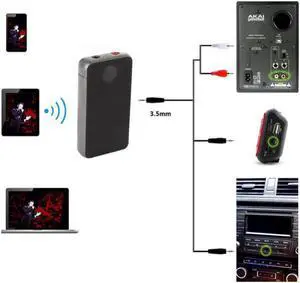 2 in 1 Receiver Audio Receptor and Wireless Bluetooth Transmitter Wireless Adapter 3.5mm AUX Music For Smartphone TV Earphone