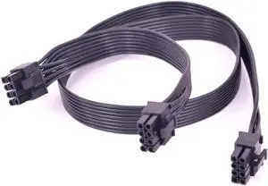 Aomoproing PCI Express 8pin to Dual 6+2Pin Power Supply Cable PCIe 8 Pin 1 to 2 Spliter For RM1000 RM850 RM750 RM650 RM550 RM450