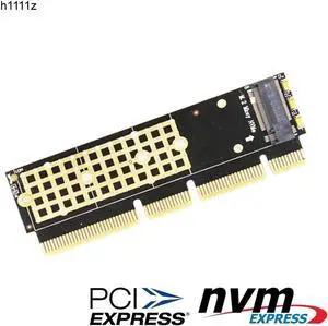 Aomoproing M.2 NGFF NVMe SSD to PCI E 3.0 X4 X8 X16 Adapter M2 NGFF Key M PCI Express Extender Card Heat Sink Radiator for 1U 2U Servers PC