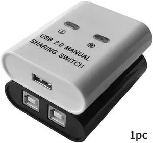 USB Printer Sharing Device 2 in 1 Out Printer Sharing Device 2-Port Manual Kvm Switching Splitter Hub Converter Plug And Play