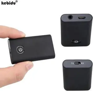 2-in-1 Stereo Wireless Bluetooth Receiver 3.5mm Jack Bluetooth Audio Music Transmitter Adapter for PC TV Car Headphone