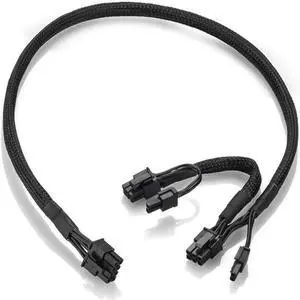 Aomoproing 8 Pin to Dual 6+2 Pin Power Supply Cable PCI-E PCIe PCI express Adapter 80cm For RM1000 RM850 RM750 RM650 RM550 RM450