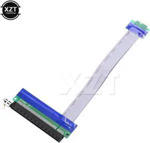Aomoproing 1pcs 1X to 16X PCIe Flexible Flat Extension FFC PCI Express 1 to 16 X Adapter Riser Card Adapter PCI-E Extender Cable PCI-E new
