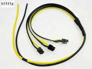 90cm Power Supply Cable 1 to 3 6Pin Adapter Cable 6pin GPU Video Card Wire 12AWG + 18AWG Cable for BTC ETH Antminer Miner Mining