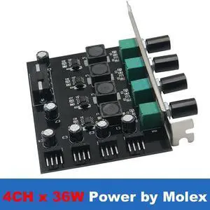 4 Channel 12V3A High Power 3pin & 4pin Fan Speed Controller w/ PCI Slot Cover,Support CPU Water Cooler,DDC D5 Water Pump Water Cooling Kit DIY
