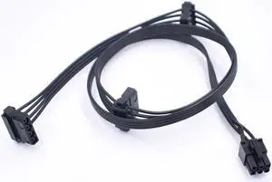Aomoproing PERIPHERAL&SATA 6PIN to 3* IDE Molex 4 PIN port Power supply Cable for HX750i/HX850i/HX1000i/HX1200i Modular etc