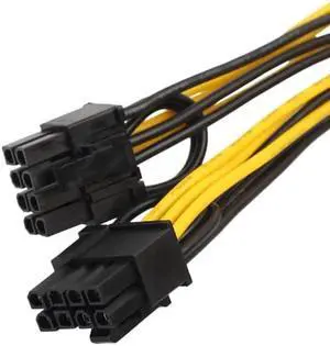 Power Extension Cable 2xPCI-E 6-pin to 2x 6+2-pin (6-pin/8-pin) Power Splitter Cable PCIE PCI Express